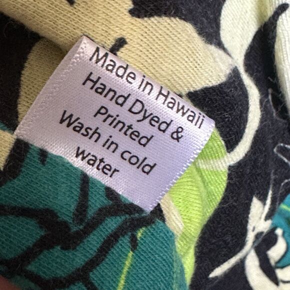 Kealopiko Hawaii All Aloha Eke Nui Large Tote 100% Cotton Olive Green - Picture 9 of 12